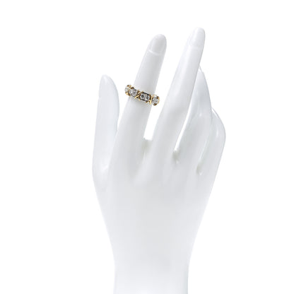 Tiffany Platinum 18K Yellow Gold Diamond Schlumberger Sixteen Stone Ring 50 5.25 2 of 7