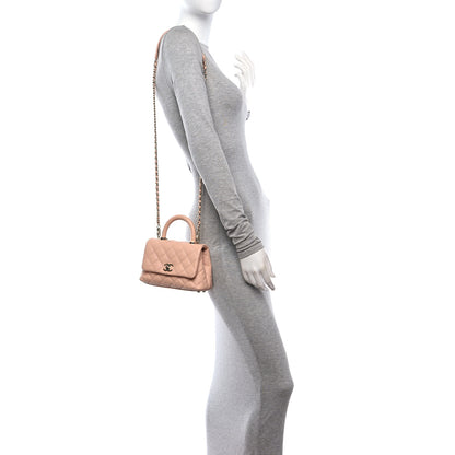 Chanel Caviar Quilted Extra Mini Coco Handle Flap Light Pink 2 of 11