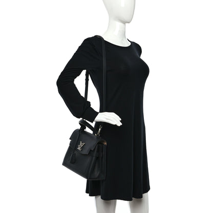 Louis Vuitton Calfskin Lockme Ever BB Black 2 of 9