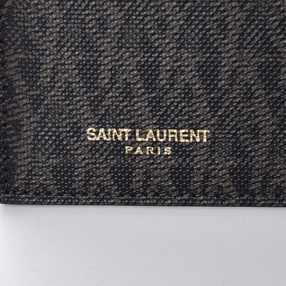 Saint Laurent Classic Toile Monogram Fragments Pouch Black Lino 6 of 9