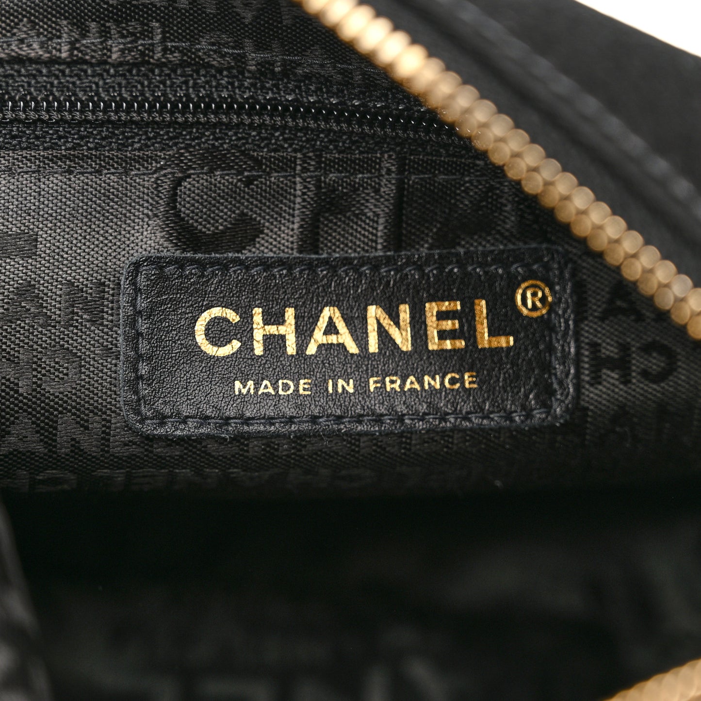 Satin Quilted CC Chain Hobo Black