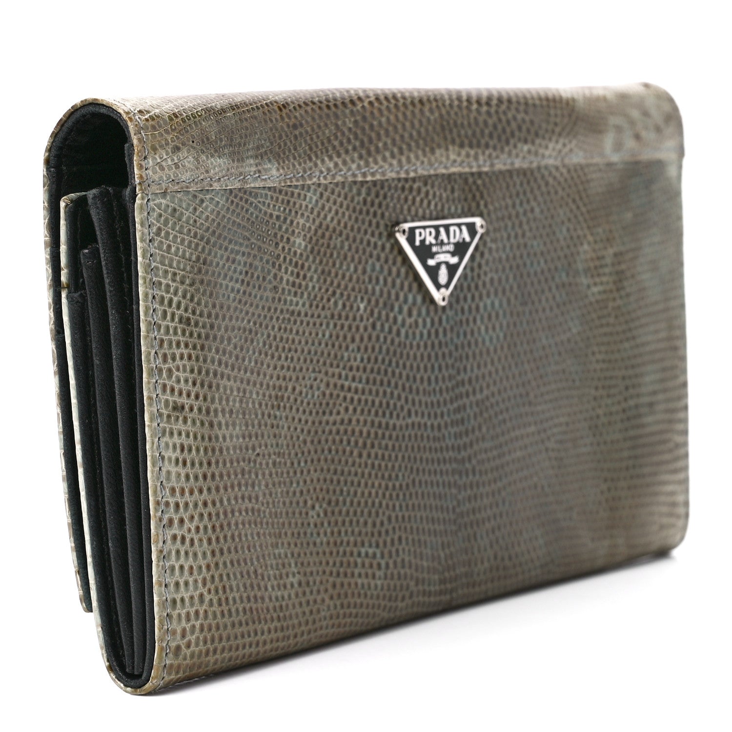 Prada Lizard Continental Wallet Multicolor 3 of 13