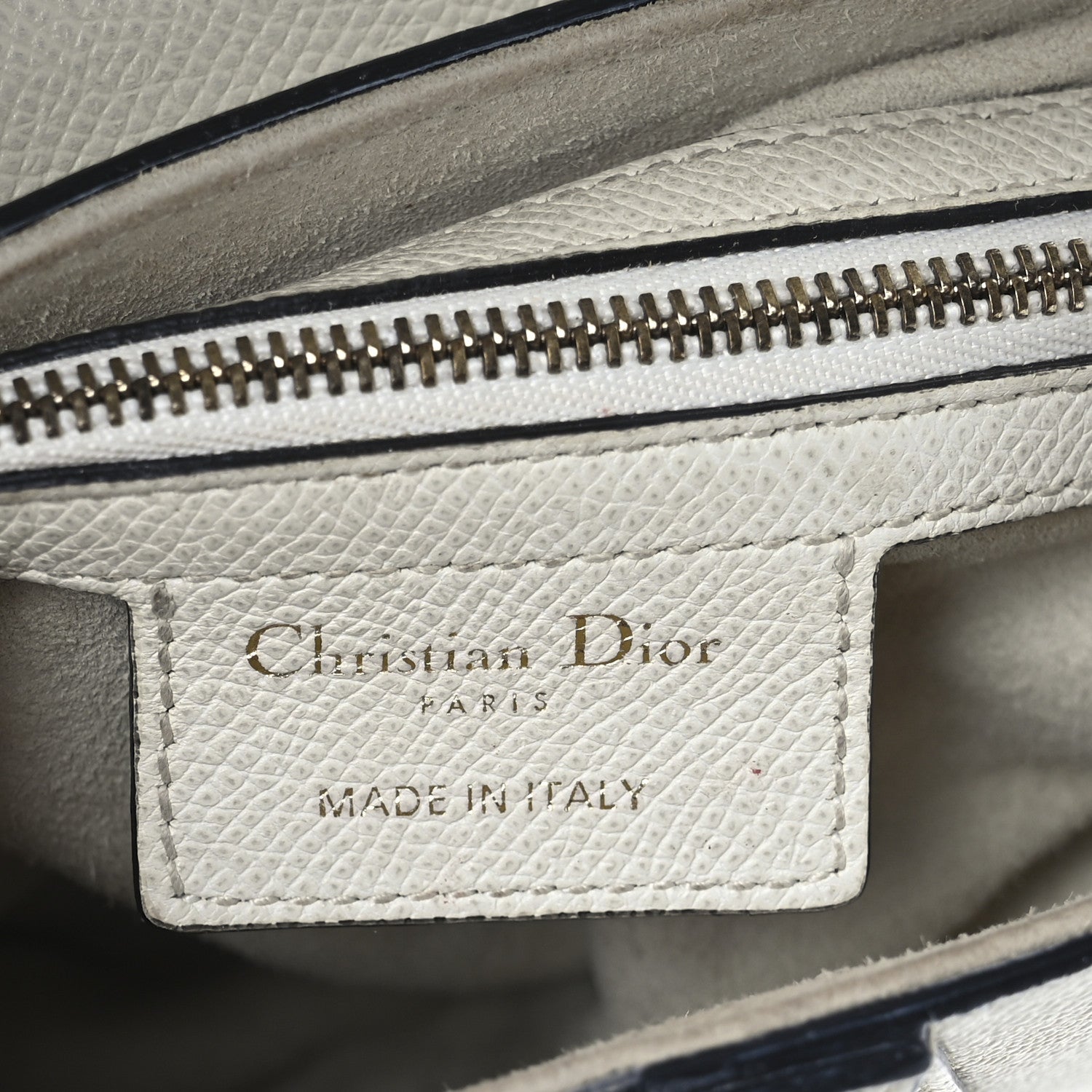 Christian Dior Grained Calfskin Saddle Bag White 6 of 13