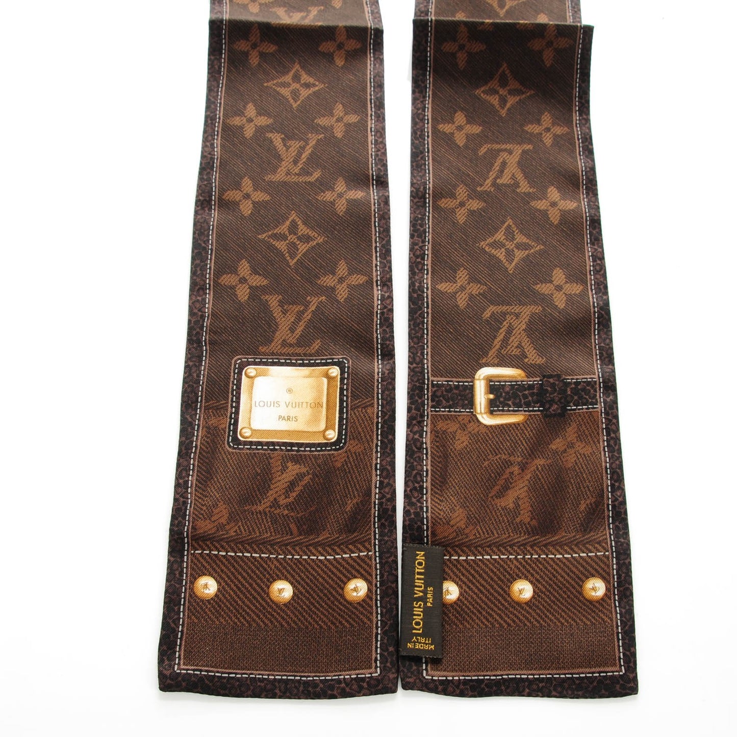 Silk Monogram New Denim Bandeau Ebene