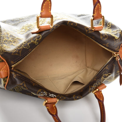 Louis Vuitton Monogram Dentelle Speedy 30 Gold 5 of 14