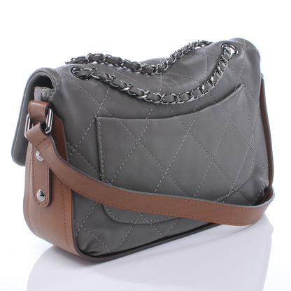 Chanel Calfskin Country Chic Cross Body Flap Grey 3 of 9
