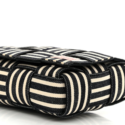 Bottega Veneta Denim Maxi Intrecciato Padded Cassette High Frequency Crossbody Bag Navy White Black 10 of 13