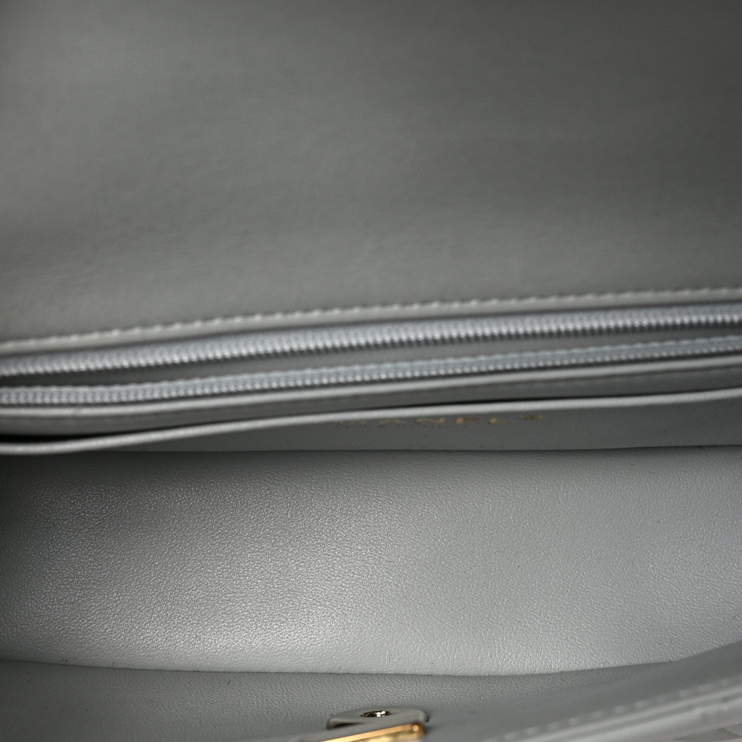 Chanel Lambskin Quilted Mini Rectangular Flap Grey 5 of 9