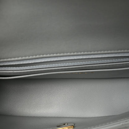 Chanel Lambskin Quilted Mini Rectangular Flap Grey 5 of 9