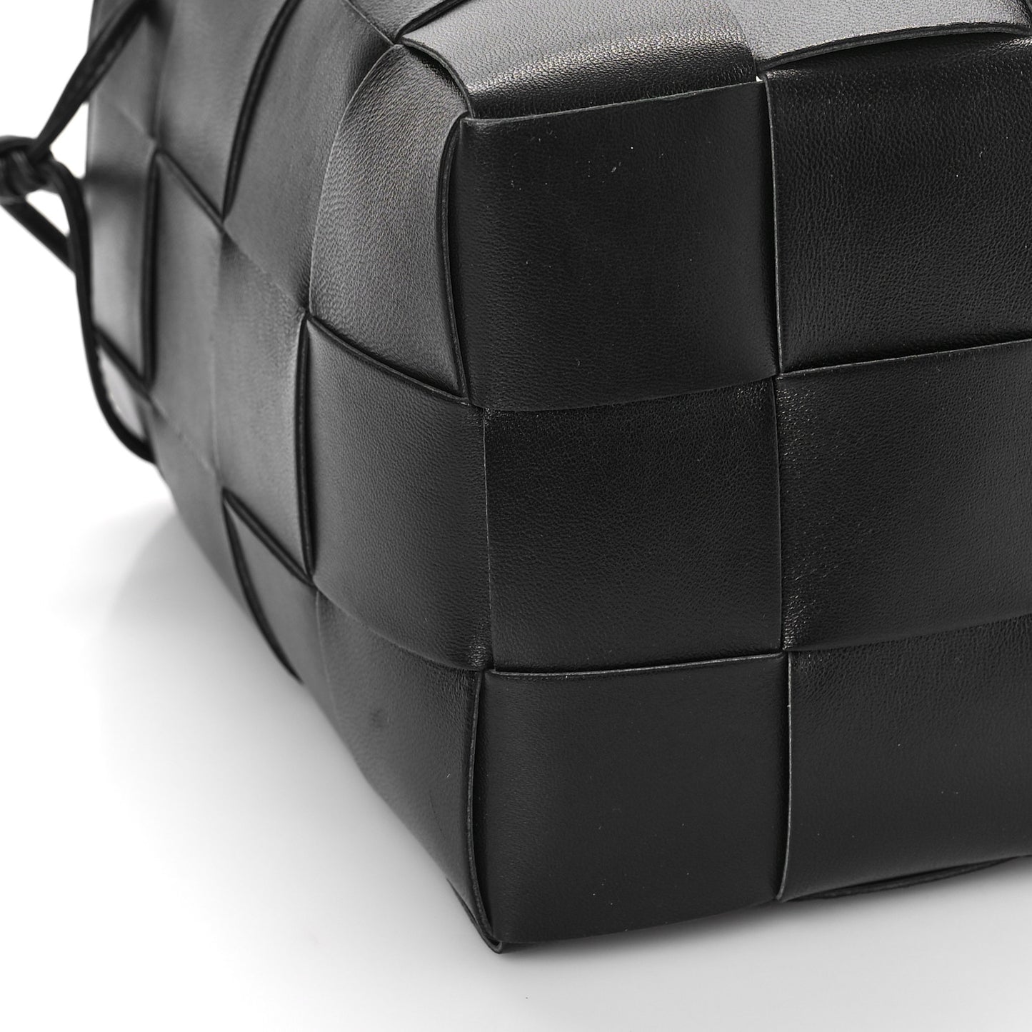 Nappa Maxi Intrecciato Cassette Bucket Bag Black