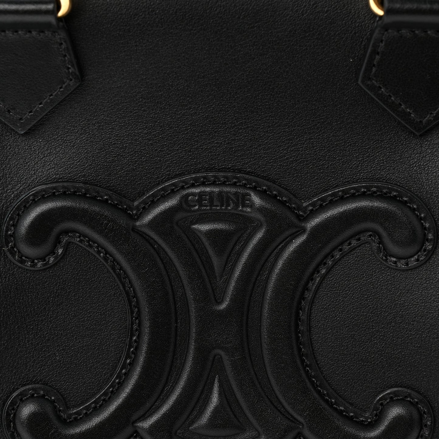 Smooth Calfskin Triomphe Small Boston Bag Black