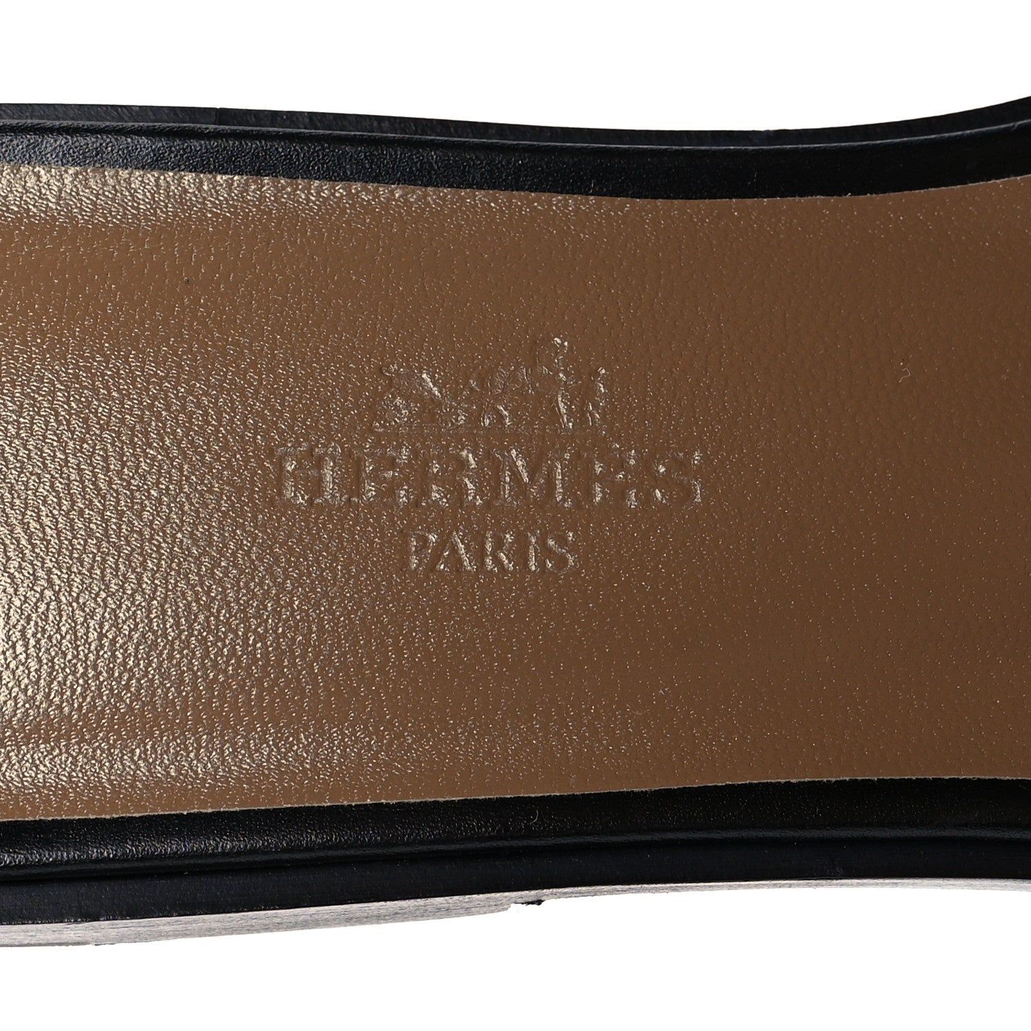 Hermes Box Calfskin Oran Sandals 36 Black 7 of 8