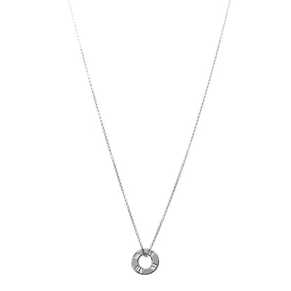 Tiffany Sterling Silver Atlas Pendant Necklace 1 of 7