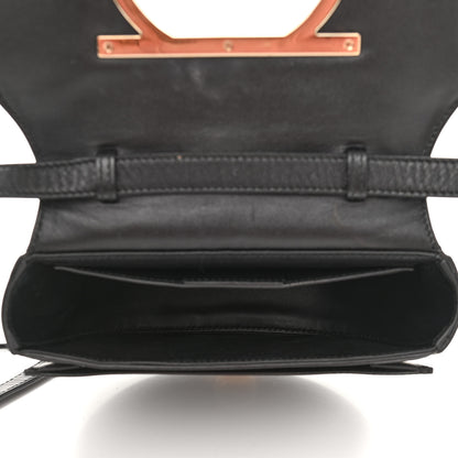 Salvatore Ferragamo Calfskin Small Vela Flap Bag Black 5 of 12