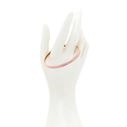 Hermes Enamel Printed Extra Narrow Printed Bracelet 65 Rose Patch 2 of 6