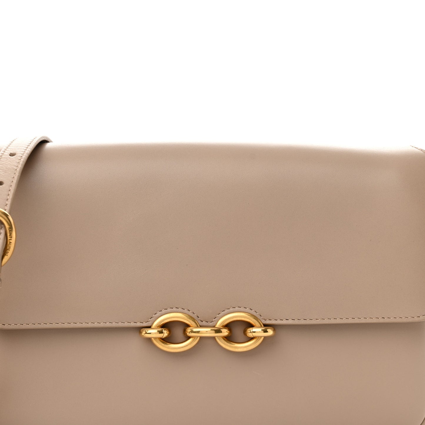 Smooth Calfskin Le Maillon Satchel Dark Beige