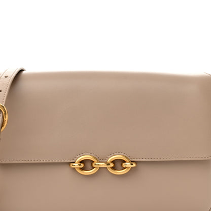 Saint Laurent Smooth Calfskin Le Maillon Satchel Dark Beige 9 of 11