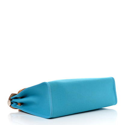 Hermes Toile Officier Vache Hunter Verso Herbag Zip PM 31 Bleu Azteque Menthe 8 of 13