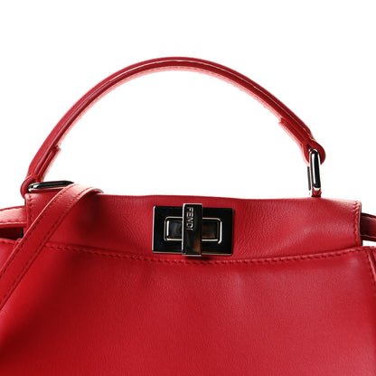 Fendi Nappa Mini Peekaboo Iconic Satchel Fiamma 8 of 9