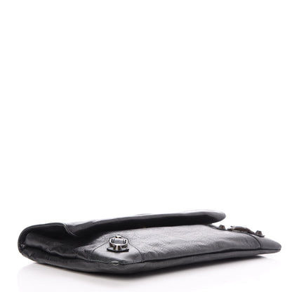 Balenciaga Agneau Classic Hardware Envelope Clutch Black 4 of 7
