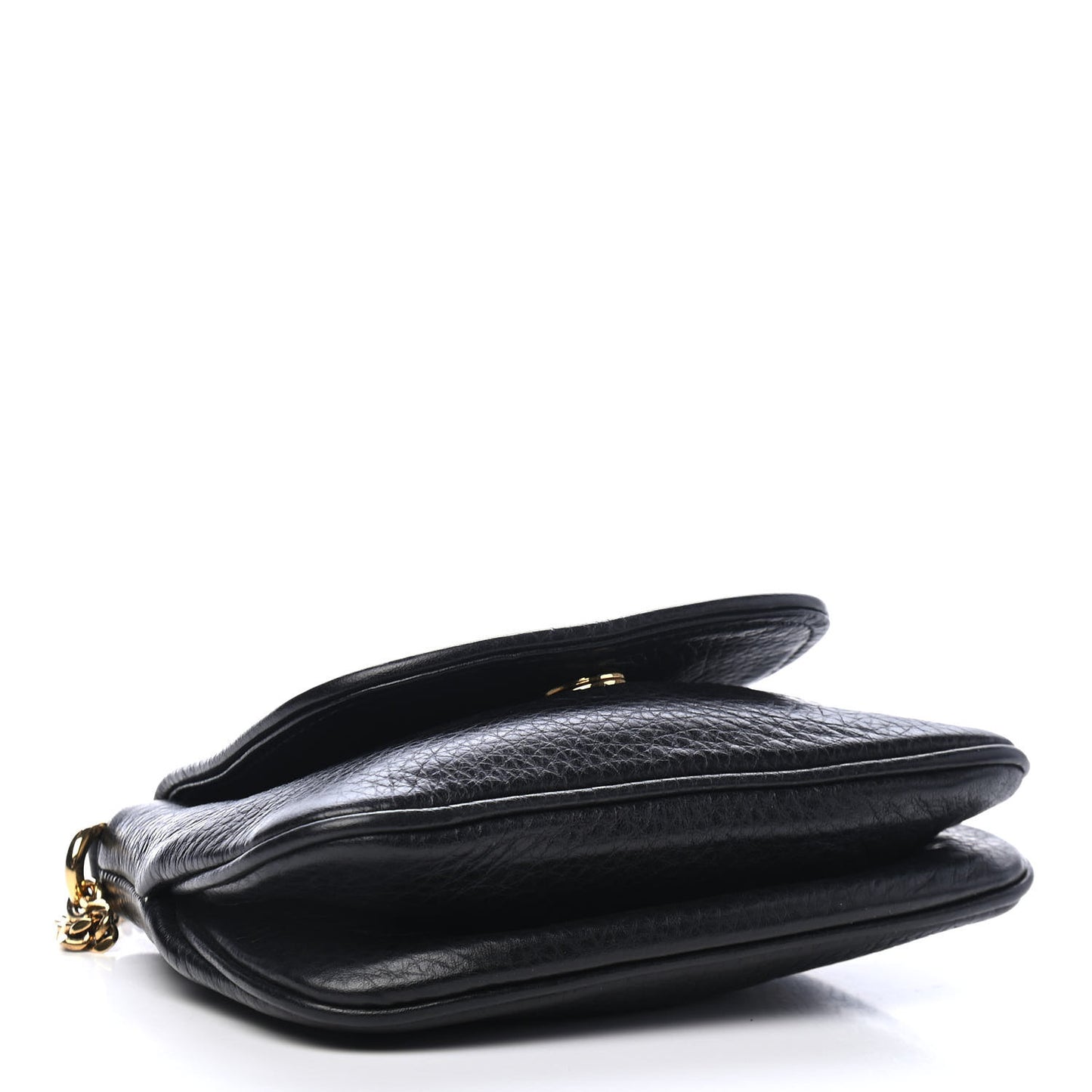 Pebbled Calfskin Small 1973 Chain Shoulder Bag Black