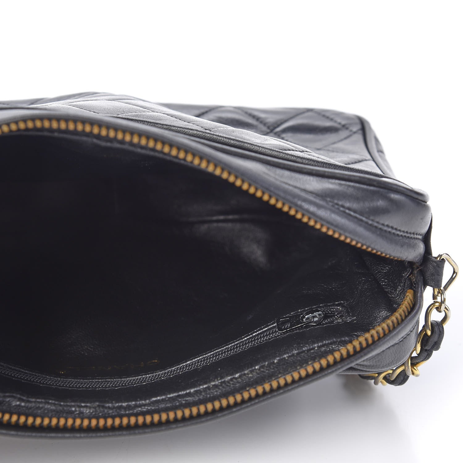 Chanel Lambskin Quilted CC Tassel Camera Case Black 4 of 12