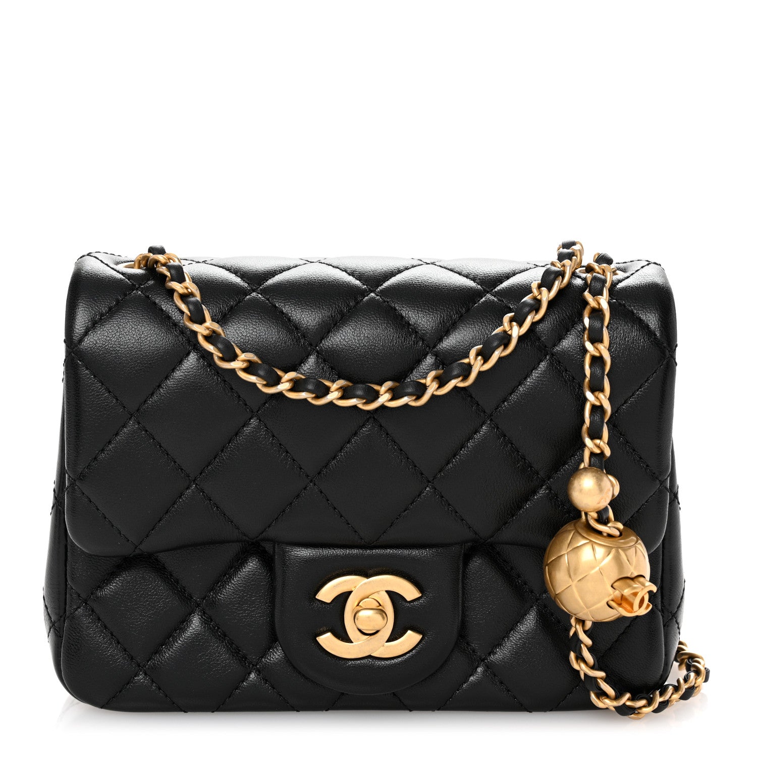 Chanel Lambskin Quilted Mini Pearl Crush Flap Black 1 of 11
