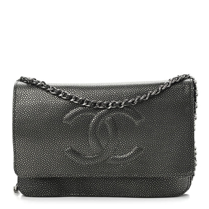 Chanel Caviar Timeless CC Wallet On Chain WOC Black 1 of 11