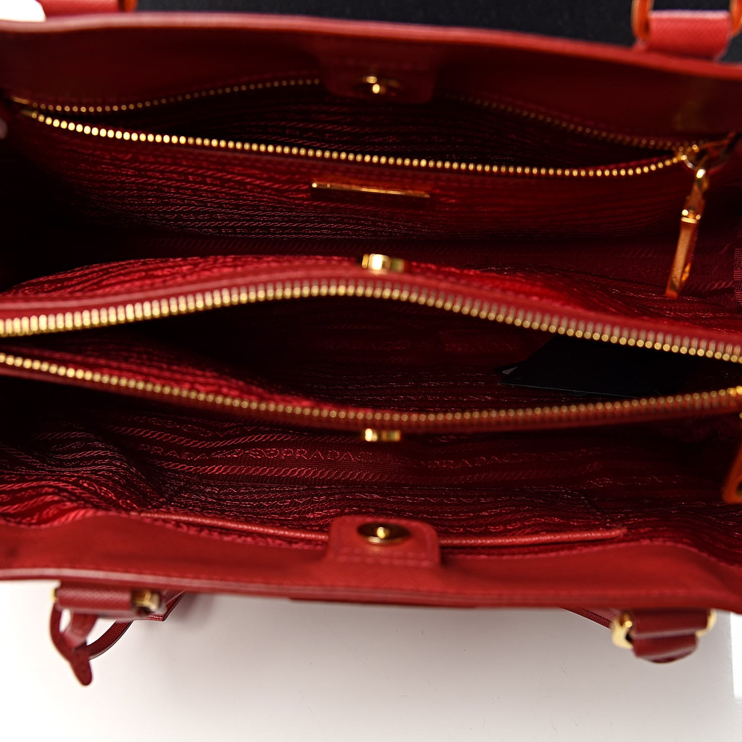 Saffiano Lux Medium Tote Fuoco