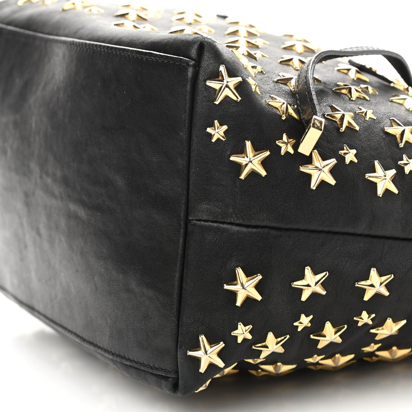 Calfskin Sasha Star Studded Tote Black
