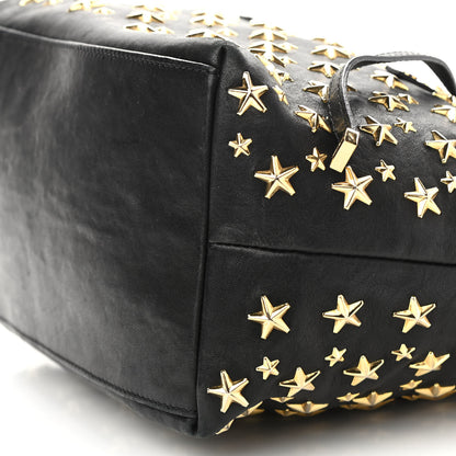 Jimmy Choo Calfskin Sasha Star Studded Tote Black 8 of 9