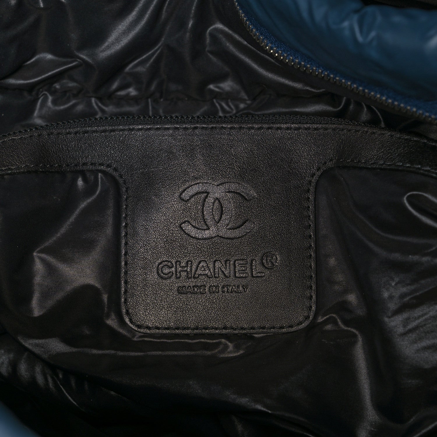 Chanel Nylon Quilted Large Coco Cocoon Reversible Tote Blue 6 of 10