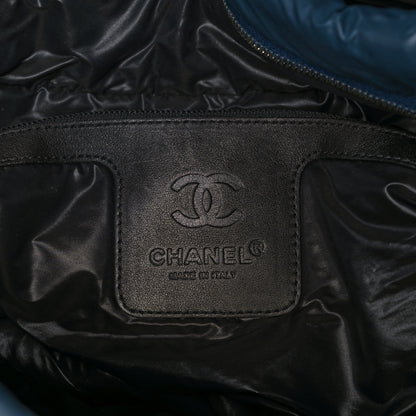 Chanel Nylon Quilted Large Coco Cocoon Reversible Tote Blue 10 of 19
