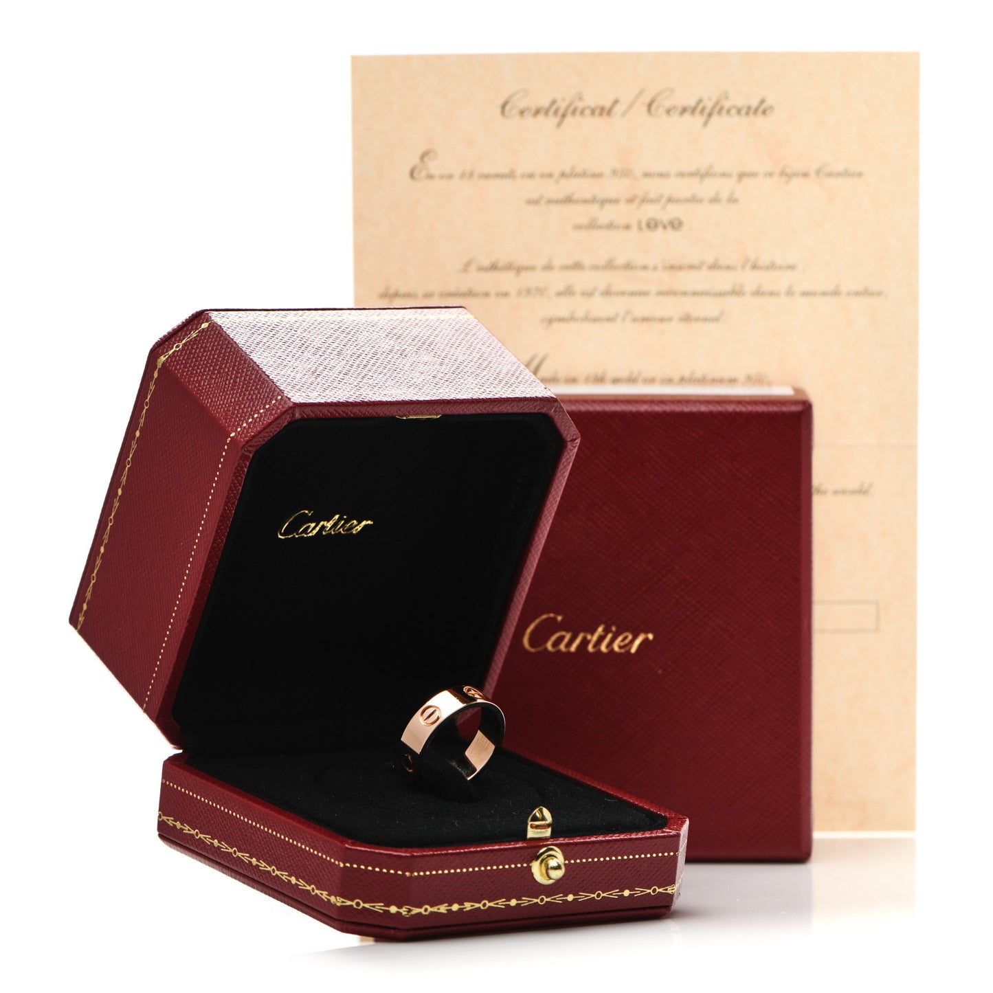 18K Pink Gold 5.5mm LOVE Ring 54 6.75