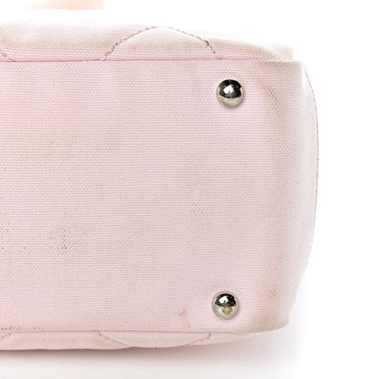 Chanel Coated Canvas Quilted Small Paris Biarritz Tote Pink 25 of 25