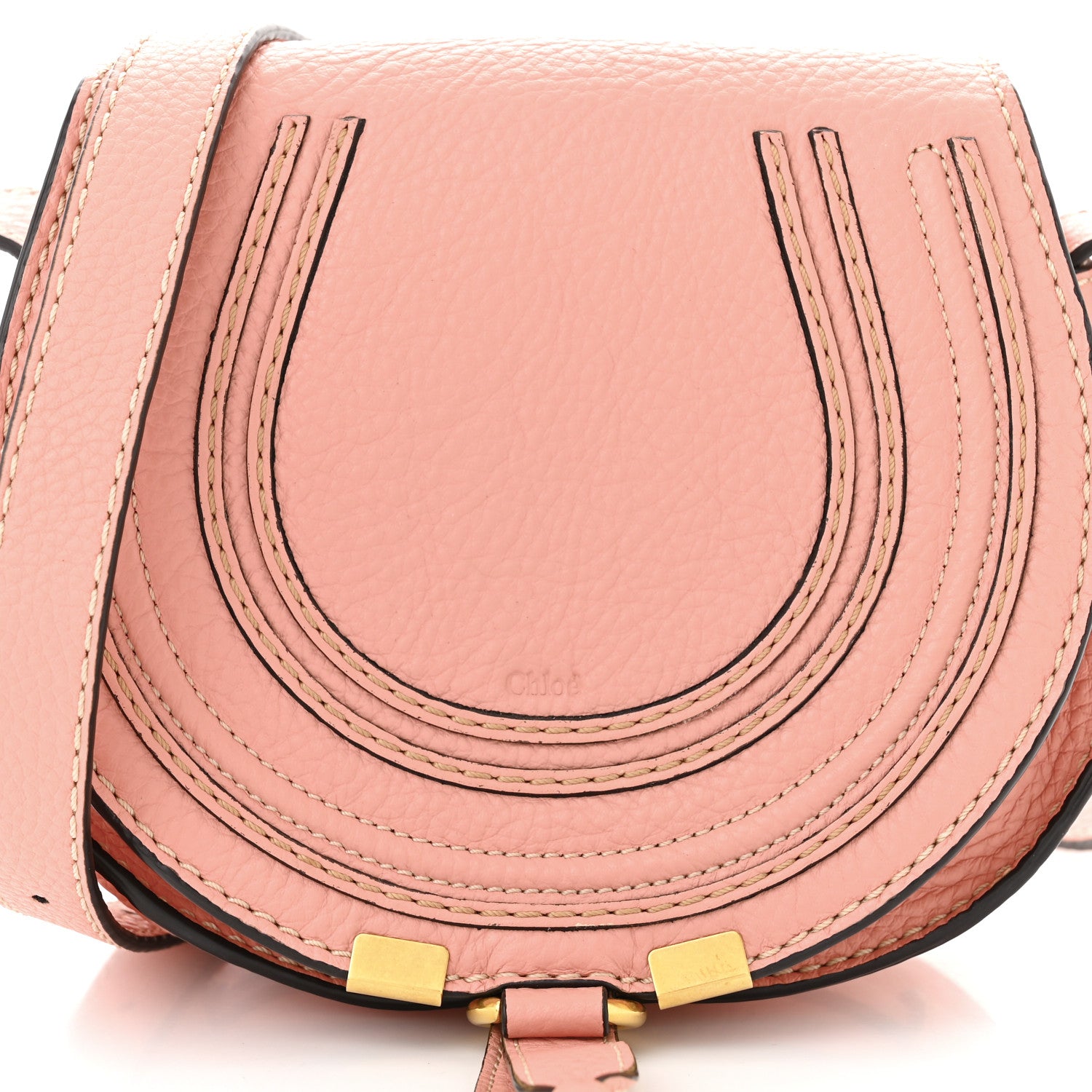 Chloe Calfskin Mini Marcie Round Crossbody Bag Fallow Pink 8 of 11