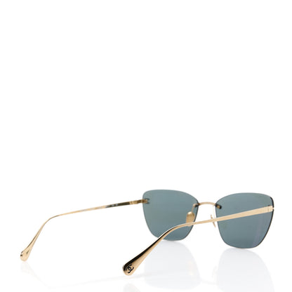 Chanel Titanium Cat Eye CC Sunglasses 4286-T Black 4 of 8