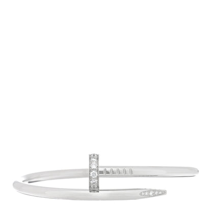 Cartier 18K White Gold Diamond Juste Un Clou Bracelet 15 1 of 5