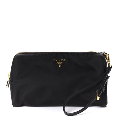 Prada Tessuto Nylon Saffiano Wristlet Black 1 of 9