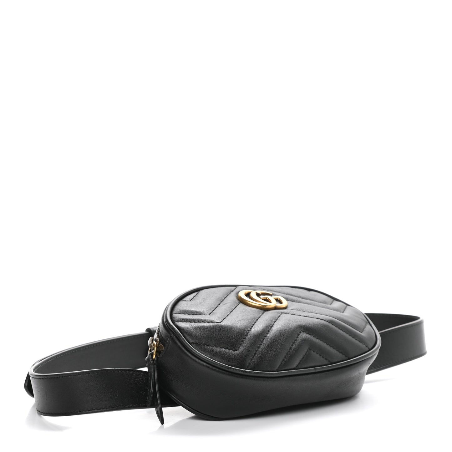 Calfskin Matelasse GG Marmont Belt Bag 95 38 Black