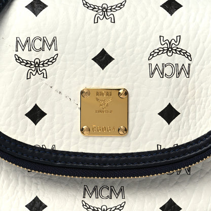MCM Visetos Mini Heritage Crossbody White Marine 7 of 9