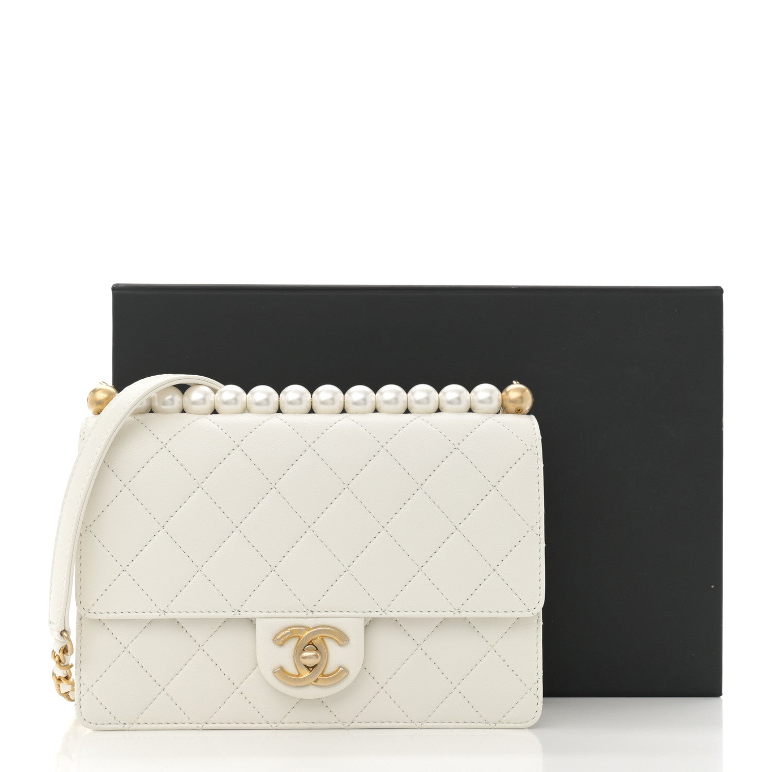 Chanel Lambskin Quilted Small Chic Pearls Flap White 12 of 12