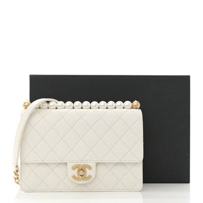 Chanel Lambskin Quilted Small Chic Pearls Flap White 12 of 12