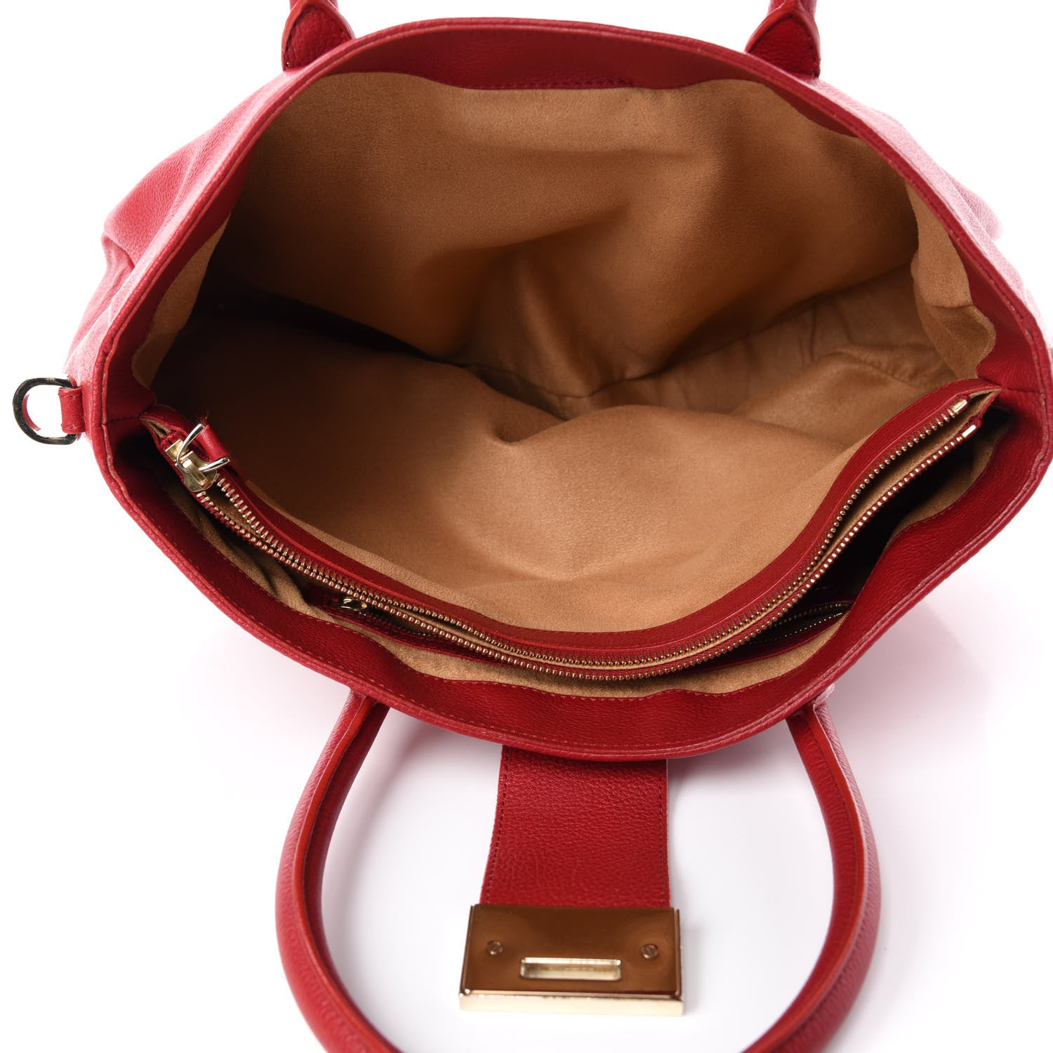 Jimmy Choo Grainy Calfskin Tote Red 5 of 9