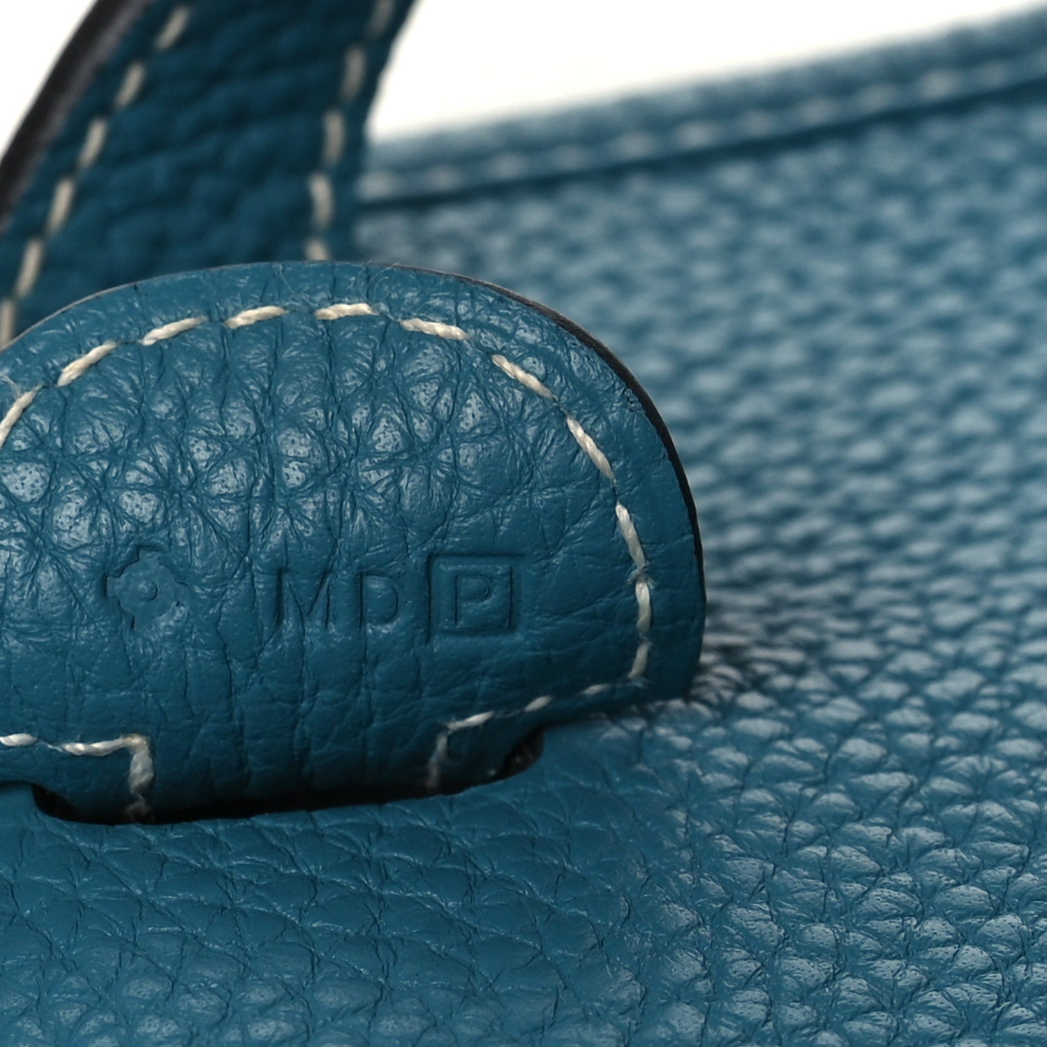 Hermes Taurillon Clemence Evelyne III PM Blue Jean 7 of 9
