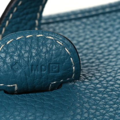 Hermes Taurillon Clemence Evelyne III PM Blue Jean 7 of 9