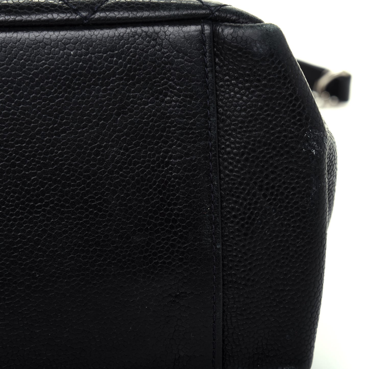 Caviar Quilted Grand Shopping Tote GST Navy Blue