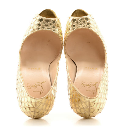 Christian Louboutin Calfskin Crepe Poseidon 120 Pumps 37 Perle 2 of 11