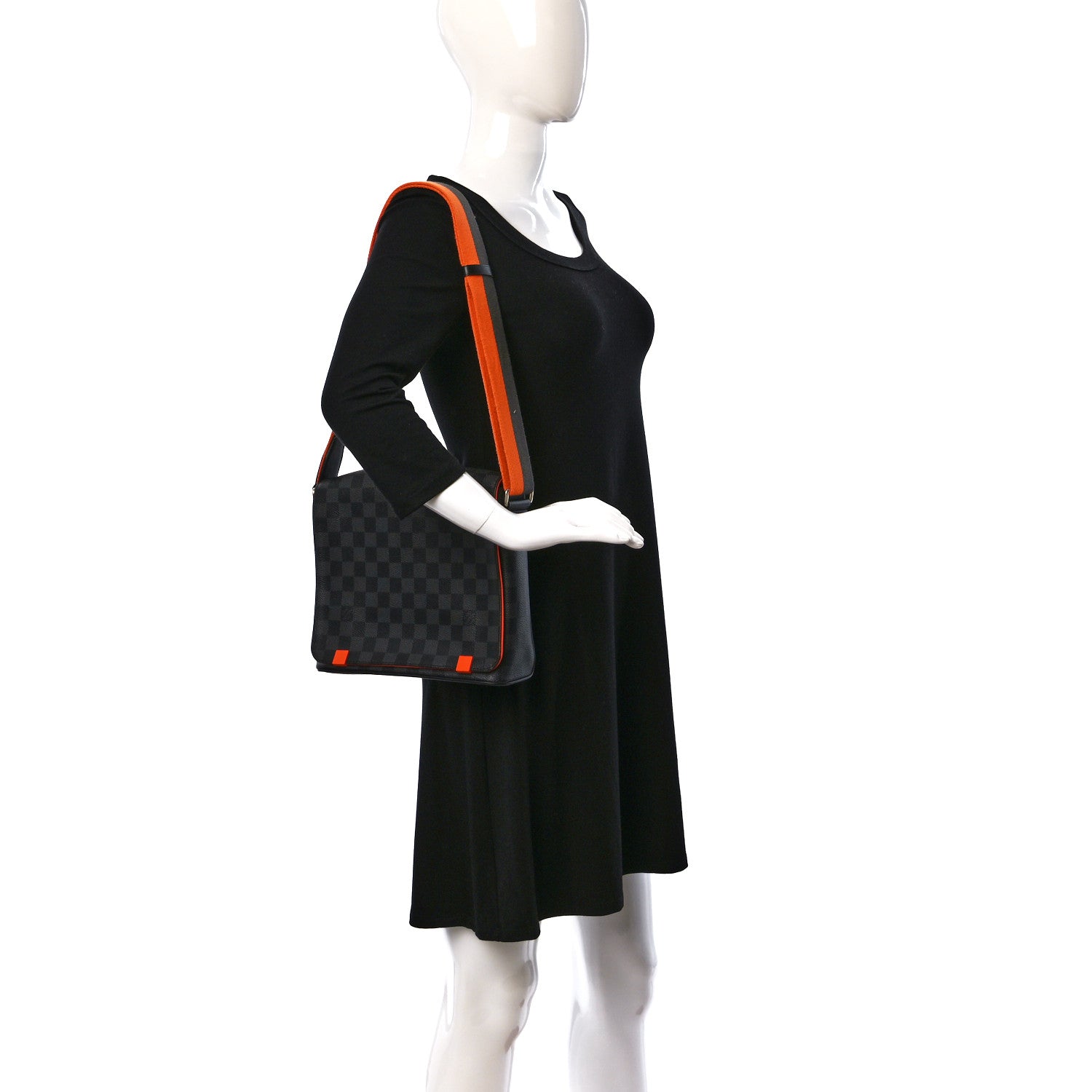 Louis Vuitton Damier Graphite District PM Orange 2 of 10