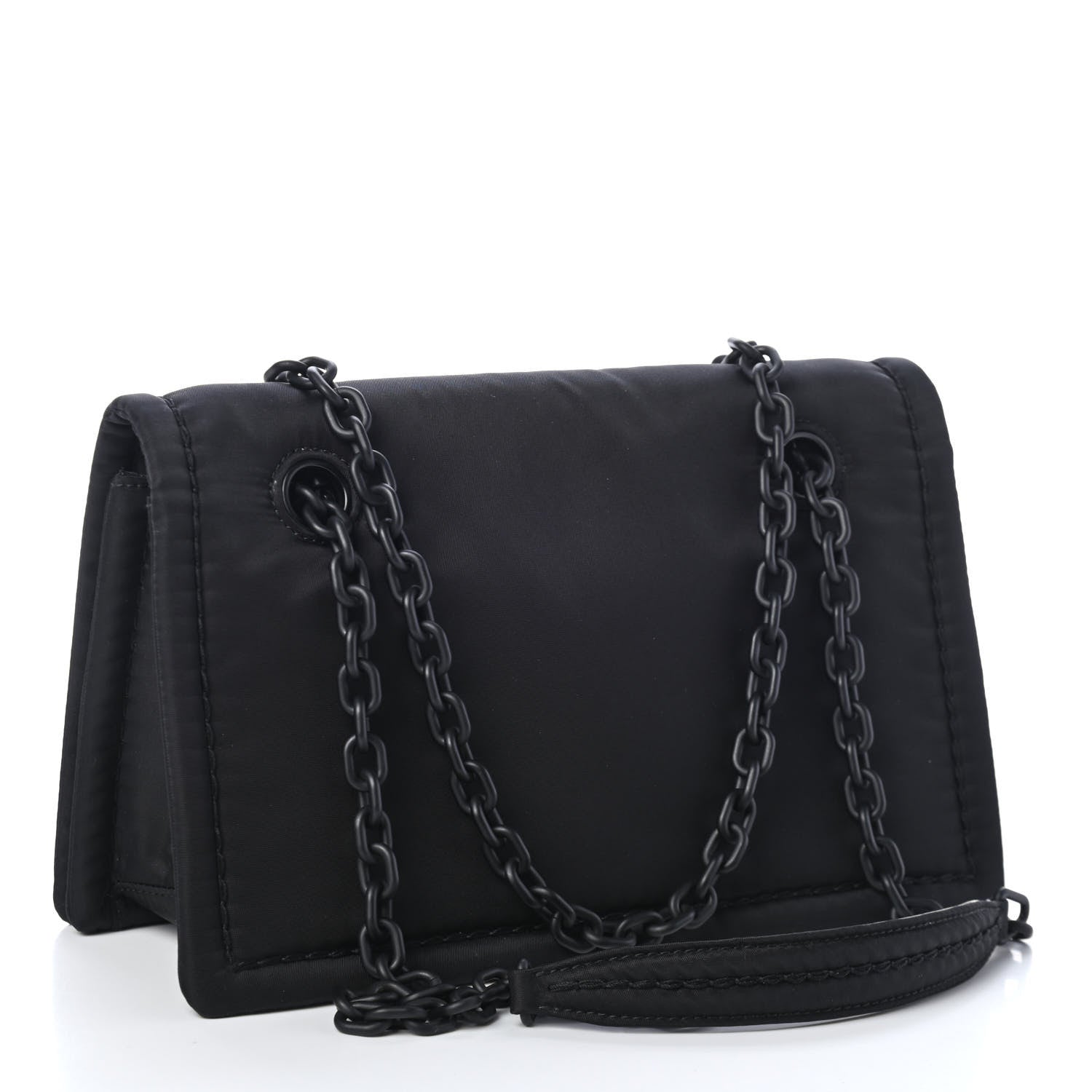 Prada Nylon Tessuto Chain Shoulder Bag Black 2 of 4